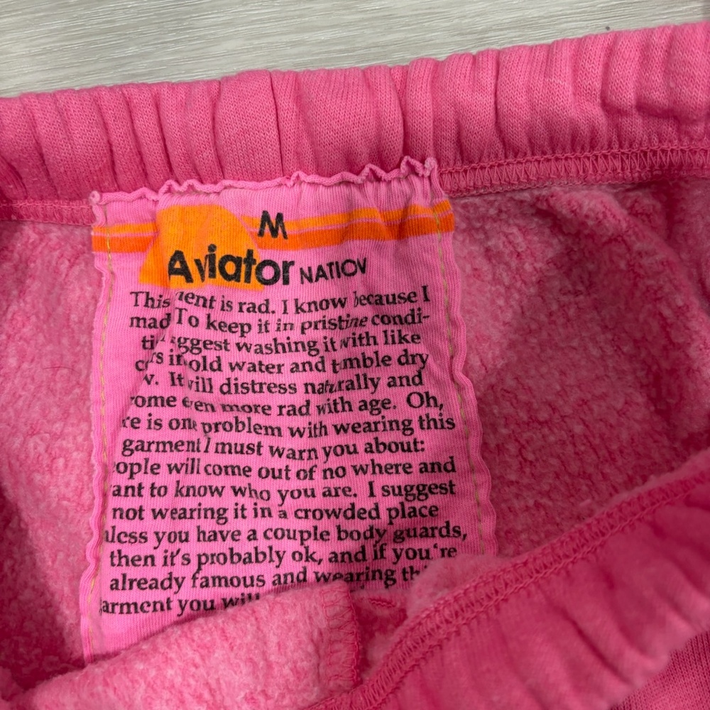 Pink Aviator Nation Joggers with Stripes - Picture 5 of 9